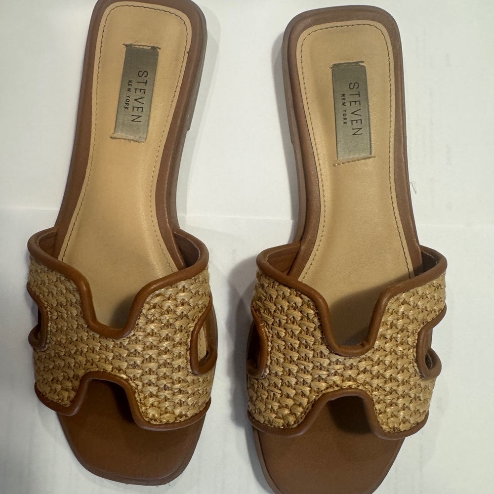 Steven 7 Shoes Slides Brown Flats Luggage Beach Dinner 7